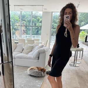 Elie Tahari Black Mini ribbed Dress